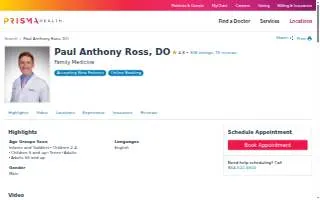 Paul Anthony Ross, DO website