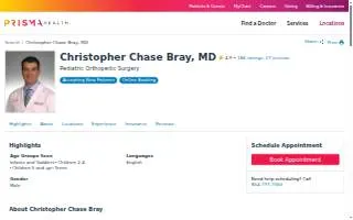 Christopher Chase Bray, MD website