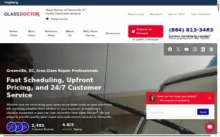 Glass Doctor of Greenville SC website