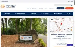 Epiphany Dermatology of Greenville website