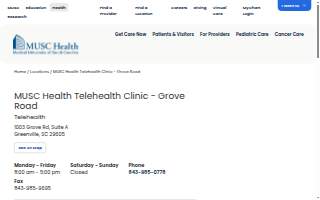 MUSC Health Telehealth Clinic - Grove Road