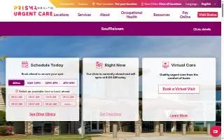 Prisma Health Urgent Care-Verdae of Simpsonville website