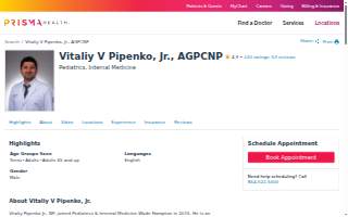 Vitaliy V Pipenko, Jr., AGPCNP