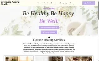 Greenville Natural Health website