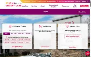 Prisma Health Urgent Care-Greer website
