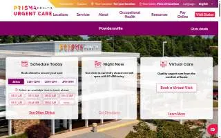 Prisma Health Urgent Care-Powdersville website