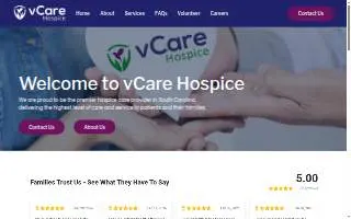 vCare Hospice website