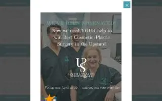 Upstate Plastic Surgery website