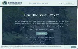 Springhouse Psychiatry and Wellness website