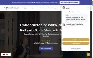 Carolina Spine & Health of Greenville website