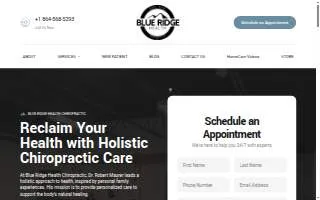 Blue Ridge Health Chiropractic website