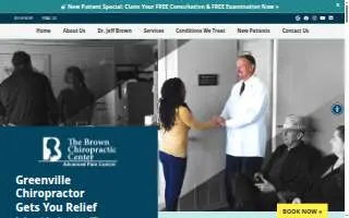 Brown Chiropractic Center of Greenville website