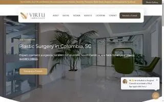 Virtu Cosmetic Surgery of Columbia website