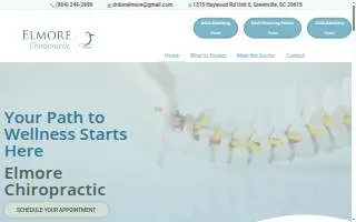 Elmore Chiropractic of Greenville website