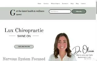 Lux Chiropractic - Dr. Olivia Tucker website