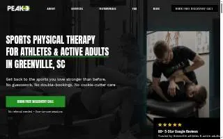 Peak 3 Sports Physical Therapy website