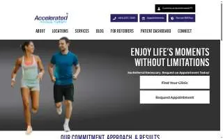 Accelerated Physical Therapy of Greenville website