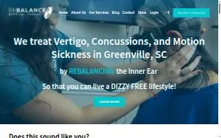 Rebalance Physical Therapy website