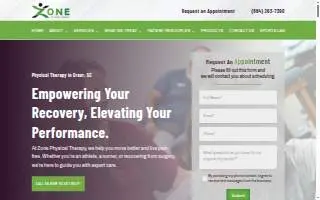 Zone Physical Therapy website