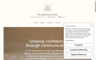 The Upstate Speech Studio website