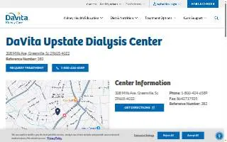 DaVita Upstate Dialysis Center website