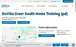 DaVita Greer South Home Training (pd) website