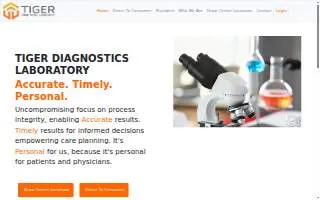 TIGER Diagnostics Laboratory website