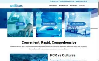 Blue Mountain Diagnostics website