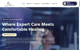 Greenville Sleep Clinic website