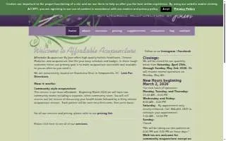 Affordable Acupuncture of Simpsonville website