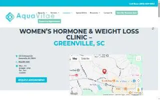 Aqua Vitae - Greenville, SC - Hormone Therapy & Weight Loss Clinic website