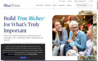 Blue Trust | Greenville Financial Advisors website