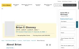 Edward Jones - Financial Advisor: Brian E Glenney, CFP®|CEPA®|AAMS®|CRPC™