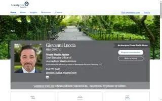 Giovanni Luccia - Private Wealth Advisor, Ameriprise Financial Services, LLC website