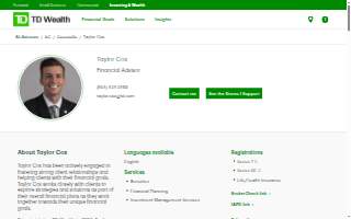 Taylor Cox - TD Wealth Financial Advisor