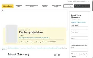Edward Jones - Financial Advisor: Zachary Haddan, CFP® website