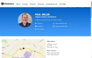 Paul Miller: Primerica - Financial Services website