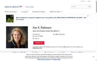 Bank of America Private Client Advisor Ann Robinson
