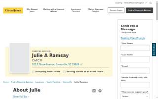 Edward Jones - Financial Advisor: Julie A Ramsay, ChFC®