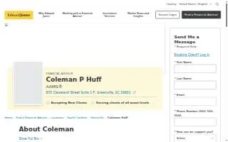 Edward Jones - Financial Advisor: Coleman P Huff, AAMS® website