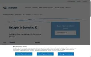 Gallagher Insurance, Risk Management & Consulting of Greenville website