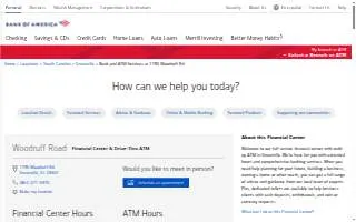 Bank of America (with Drive-thru ATM) website