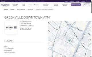 Truist - ATM of Greenville website