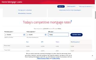 Mortgage, Bank of America