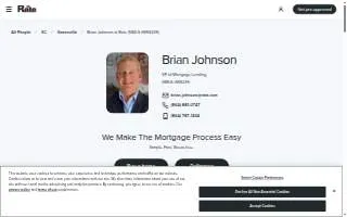 Brian Johnson at Rate (NMLS #659235) website