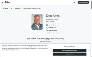 Dan Amis at Rate (NMLS #2706788) website