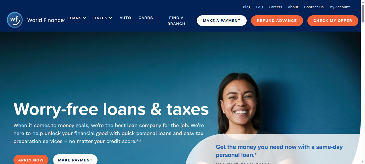 World Finance - Customer Care & Support