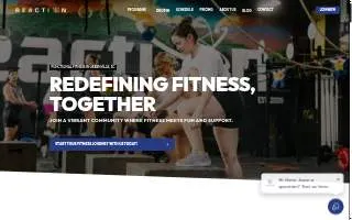 Reaction Fitness Collective website