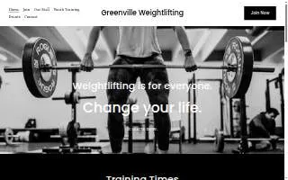 Greenville Weightlifting website