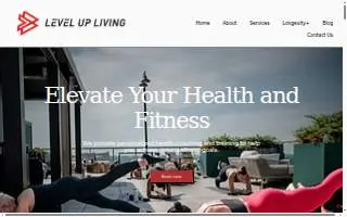 Level Up Living Personal Training & Longevity website